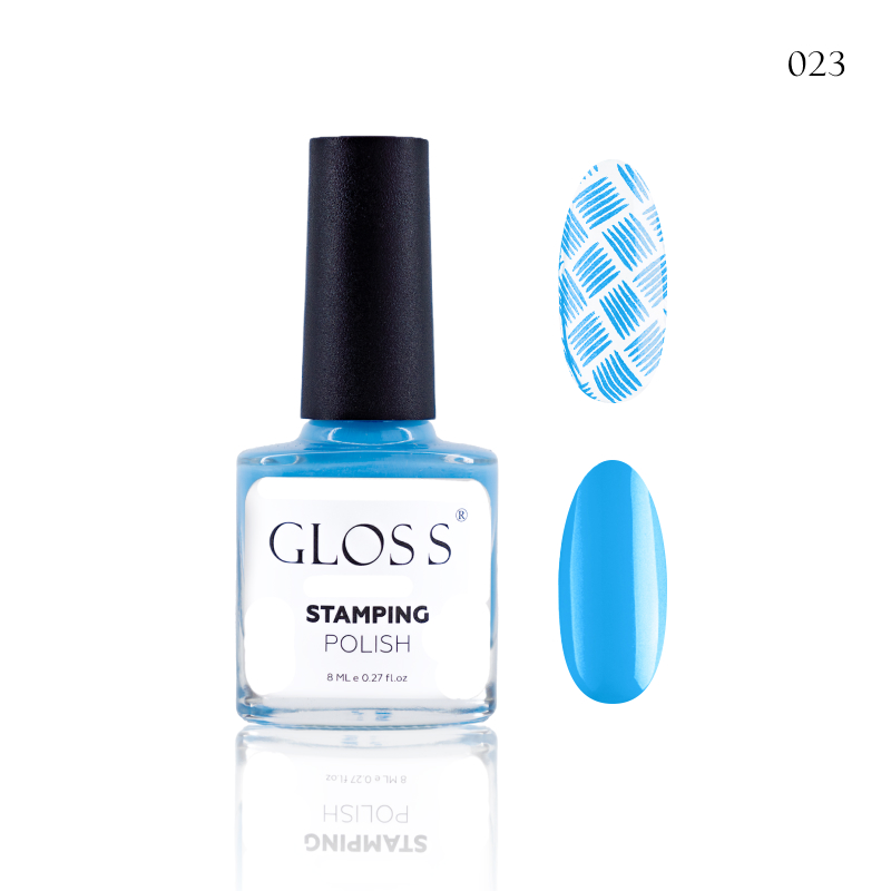 GLOSS Stamping polish 23, 8 ml (sky-blue)